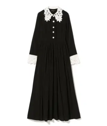 시스터 제인 Pleated Maxi Dress 원피스 카라 부착