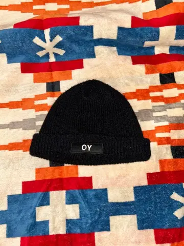 OY 블랙 비니 니트 모자