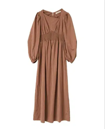 [ 새상품급 ] COCODEAL 아지메 넥 허리 셔링 볼륨 원피스