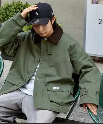 [retock's] 옷깃 코듀로이 빅 실루엣 덕지 블루종