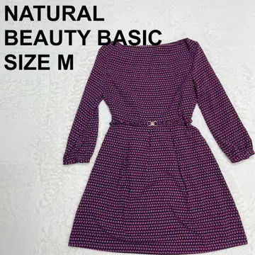 내추럴 뷰티 베이직 원피스 무릎 기장 올 패턴 벨트 포함 70