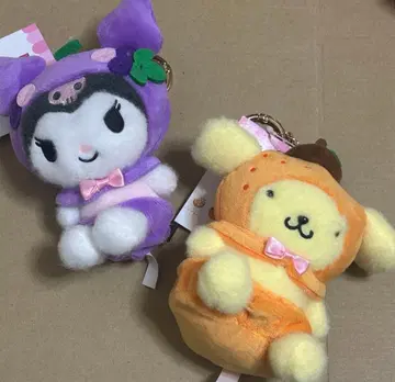 산리오 마스코트 홀더 (후르츠 디자인) 폼폼푸딩 쿠로미 세트