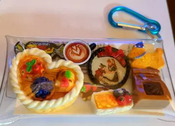 가챠 파우치 다회 준비 딸기 멋진 그림 커피 하트 바스켓 케이크