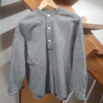 Dana Faneuil 가을/겨울 제품 체크 스탠드 카라 셔츠