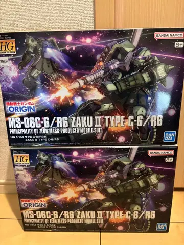 HG 1/144 자쿠 II C-6/R6형 THE ORIGIN 2개 세트