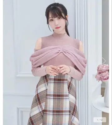 로제 뮤즈 shoulder like knit tops