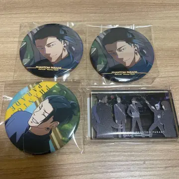 주술회전 팬파레 복권 회옥옥절 아크릴 블록 캔뱃지 게토 스구루 세트