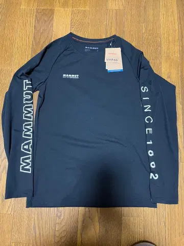MAMMUT UVP50+ 긴팔 T셔츠 M 블랙