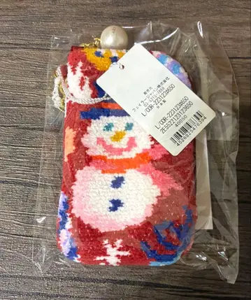 미개봉 FEILER 눈사람 패턴 파우치 캔디 오너먼트 키 파우치