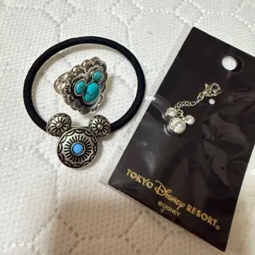 디즈니 리조트 미키 반지 머리끈 moussy 마우지 참