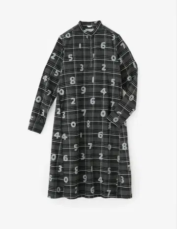 SOU SOU 바이크 원피스 소수 패턴 그레이 체크