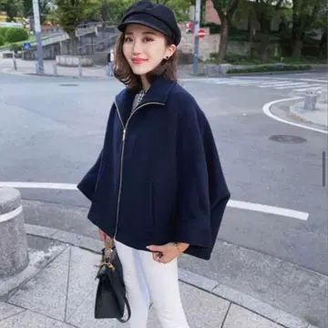 sheller 셰리에 스탠드 카라 숏 플레어 코트