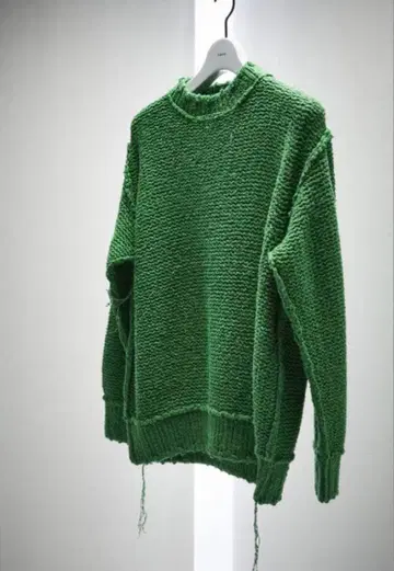 2024 sacai 니트 풀오버 데미지 가공