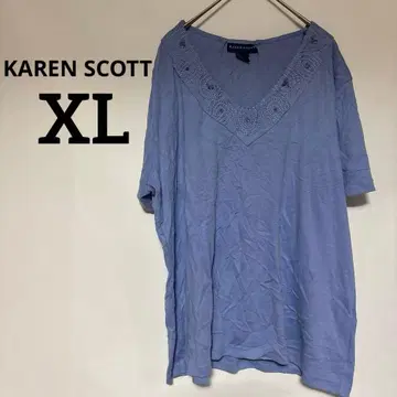 새상품급 KAREN SCOTT [ XL ] 라이트 블루 V넥 튜닉