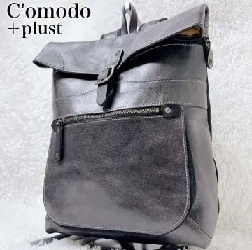 C'omo + plust 가죽 백팩 그레이