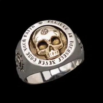 [ A009 ] 반지 남성용 여성용 실버 해골 액세서리 20호
