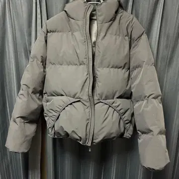 GU 후드 부착 다운 자켓 XL 그레이