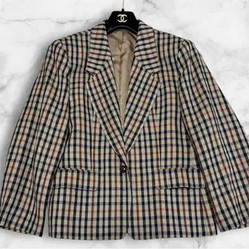 새상품급 DAKS 하우스 체크 테일러드 자켓 싸개 버튼 안감 올 패턴
