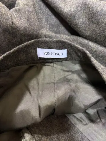 VON HONGO 짙은 녹색 개성 있는 지퍼 라인 울 팬츠 벨기에 제