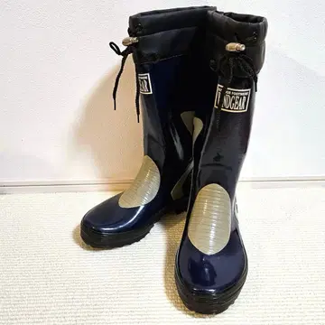 [ WINDGEAR ] 방수 부츠 레인부츠 네이비 26cm 롱 기장