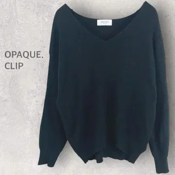 [오파크 클립] 니트 풀오버 L V넥 스웨터 무지
