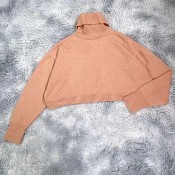 GRL [ L ] 터틀넥 크롭 니트 오렌지 가을/겨울 빅 사이즈