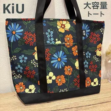 KiU 키우 지퍼 토트백 대용량 가방 꽃무늬