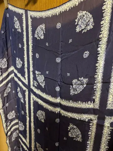 R&D.M.Co-네이비 페이즐리 무늬 스톨