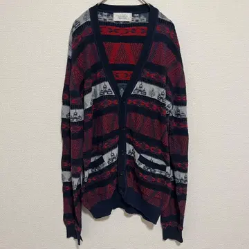 BROWNY 기하학 패턴 가디건 L 사이즈