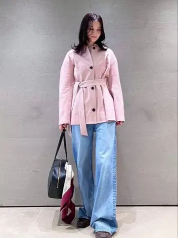 미라 오웬 하이웨스트 와이드 데님 팬츠 1 라이트 블루