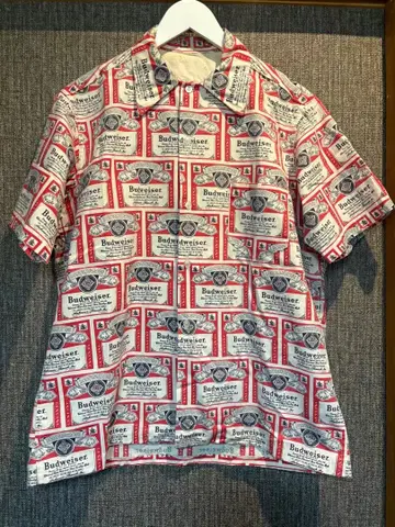 버드와이저 반팔 셔츠 빈티지 70s 상태 좋음