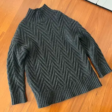 저널 스탠다드 L'ESSAGE 헤링본 터틀넥 스웨터