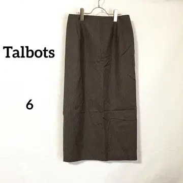 [ 탈봇 ] 울 스커트 브라운 6 USA제 종아리 기장 빈티지