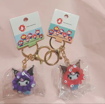 산리오 미야쿠미야쿠 익명 배송 쿠로미 클리어&컬러 키링 2개 세트