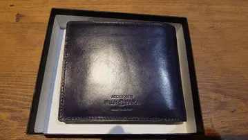 FUJITAKA 후지타카 다크 퍼플 접이식 가죽 지갑