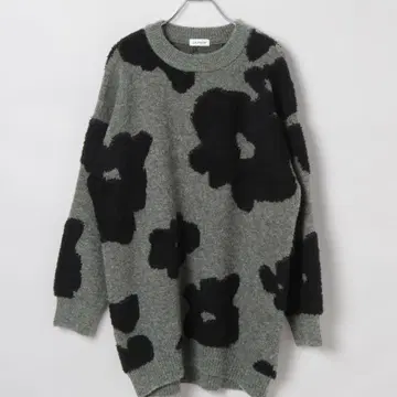 렙심 6게이지 루프 자카드 꽃무늬 튜닉