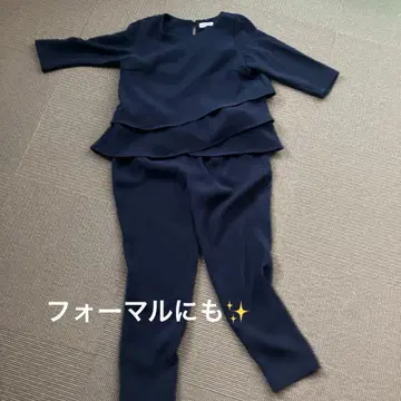 네이비 레이어드 팬츠 셋업