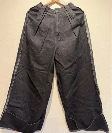 LILA n' citta 다크 그레이 와이드 팬츠