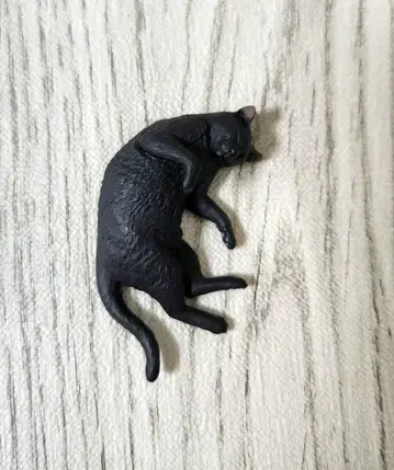 가챠가챠 네이처 테크니컬러 고양이 마그넷 검은 고양이 모리구치 오사무