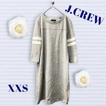 제이크루 무릎 기장 원피스 트레이닝복 원단 밑단 지퍼 달린 스트레치 소재