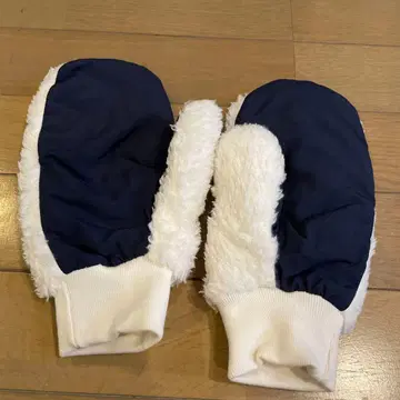 CHUMS 플리스 미튼 네이비/화이트