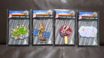 주토피아 해피 복권 G상 아크릴 키링 4종 세트 닉 주디