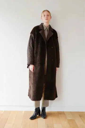 CLANE WAY 리버서블 밀리터리 롱 보아 코트