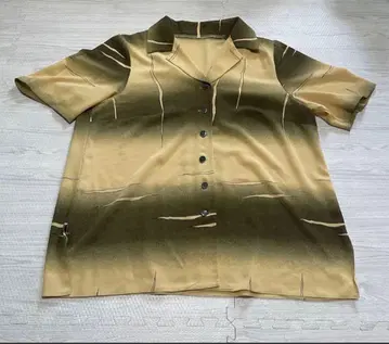 구제 의류 드레이프 원단 그라데이션 반팔 셔츠