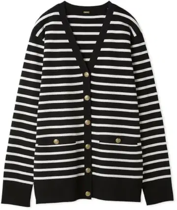 미라 오웬 Mila Owen 금장 버튼 디자인 롱 기장 가디건