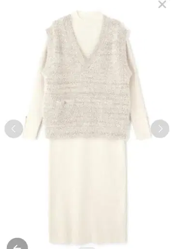 프로포션 트위드 니트 셋업 원피스