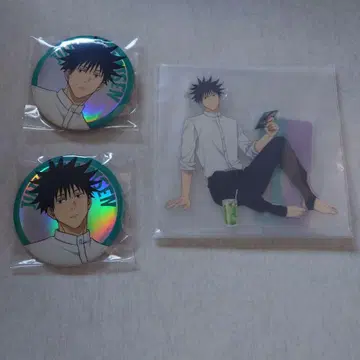 주술회전 세가 럭키 쿠지 아크릴 스탠드 캔뱃지 후시구로 메구미