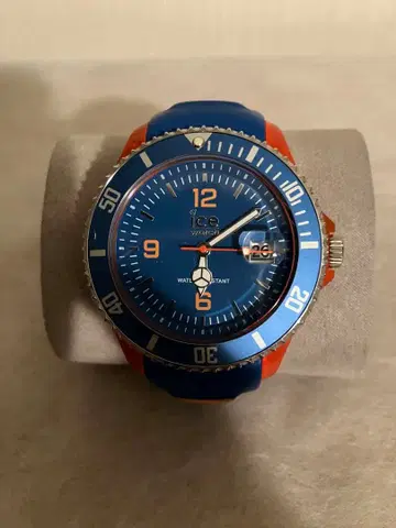 Ice Watch 파랑/오렌지 손목시계 새 배터리 교환 완료
