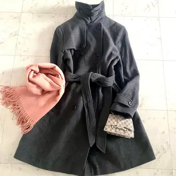 새상품급 로렌 랄프 로렌 캐시미어 혼방 2WAY 울 트렌치코트 L-LL