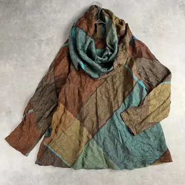 Jurgen Lehl 요건 레일 실크코튼 오프 터틀 블라우스